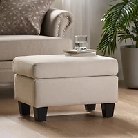 Streamdale Cozy and Chic Ottoman Upholstered Elegance, Birch Wood Charm