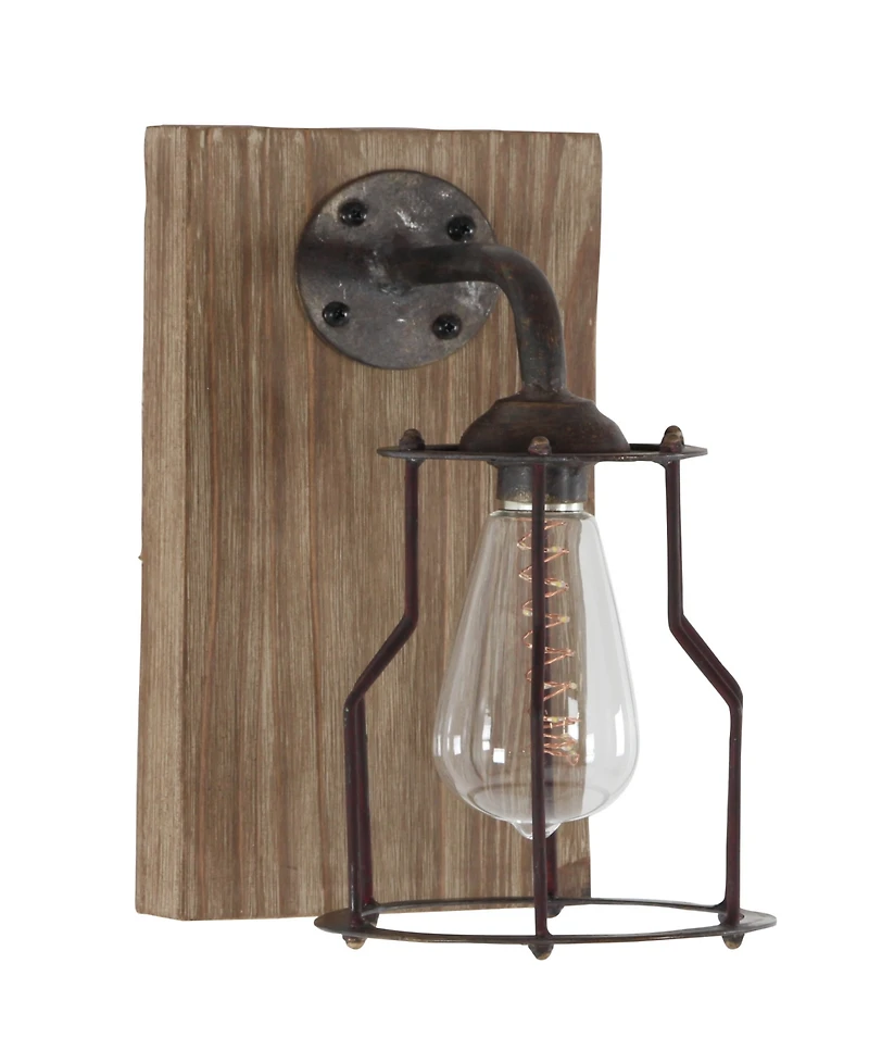 Rosemary Lane 15" Metal Battery Operated Geometric Accent Lamp