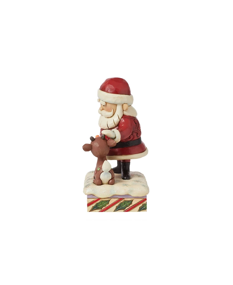 Jim Shore Santa Petting Rudolph Figurine