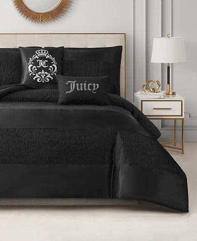 Juicy Couture Glam Night Stripe 5-Pc. Comforter Set, King