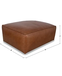 Rutherford Home Amalfy 39" Leather Big Ottoman