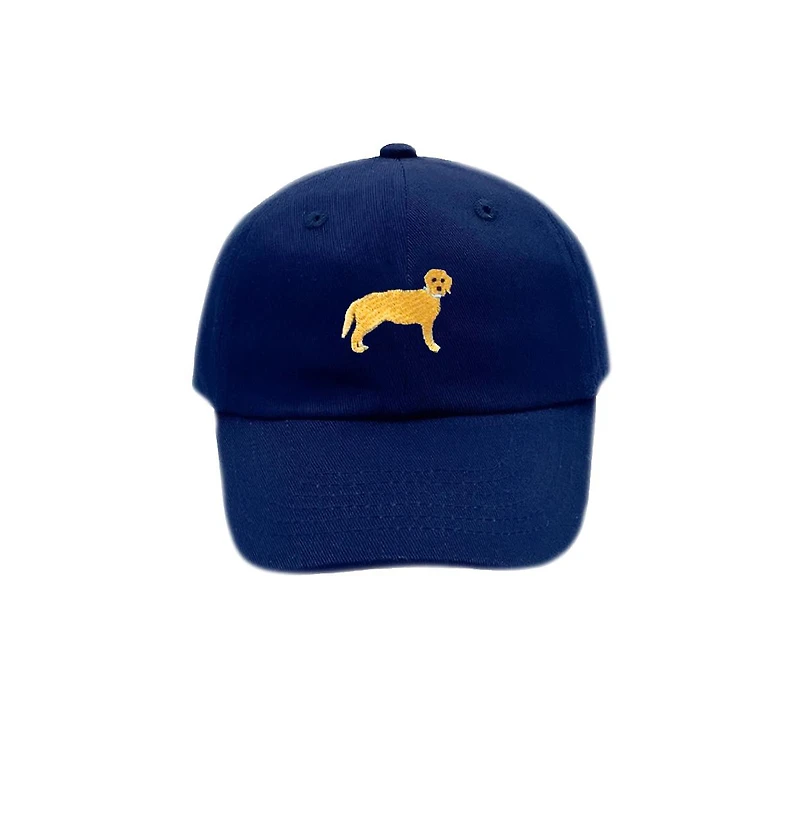 Bits & Bows Boys Boys Dog Baseball Hat in Navy