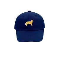 Bits & Bows Boys Boys Dog Baseball Hat in Navy