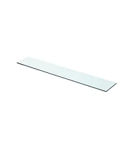 Shelves 2 pcs Panel Glass Clear 27.6"x4.7"