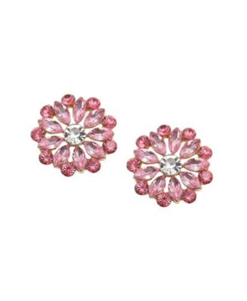 Sohi Womens Flower Stud Earrings