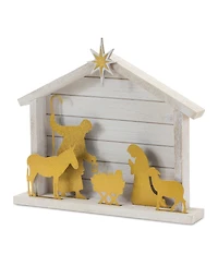 Cut-Out Metal Nativity Scene, Christmas Decoration