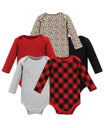 Hudson Baby Girls Thermal Long Sleeve Bodysuits