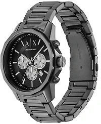 A|X Armani Exchange Men's Quartz Chronograph Gunmetal Stainless Steel 44MM