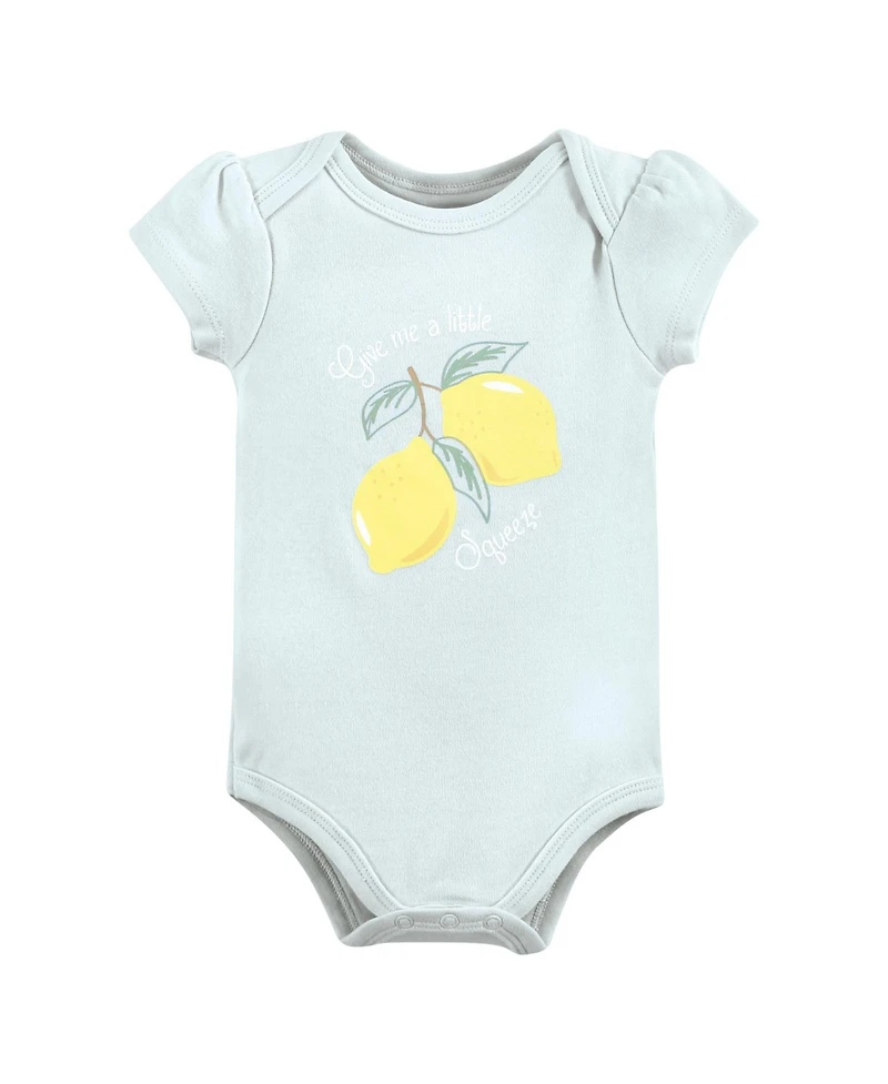 Hudson Baby Girls Essential 5-Piece Cotton Bodysuit Set