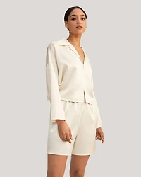 Lilysilk Women's Osmanthus Silk Pullover Pajama Short Set