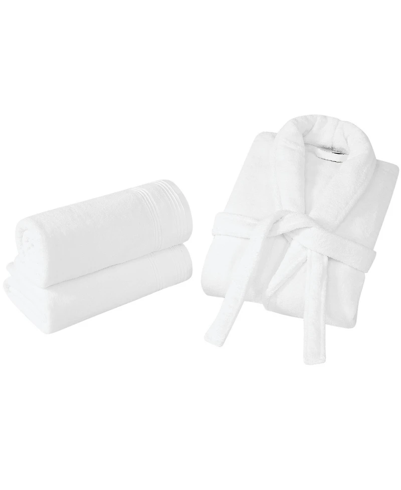 Christian Siriano Solid Bath Towel Set and Robe Gift Box