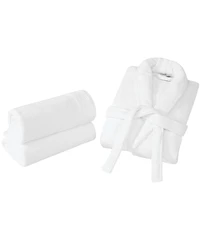Christian Siriano Solid Bath Towel Set and Robe Gift Box