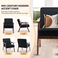 Mid-Century Oasis Comfy Velvet Chair for Stylish Comfort