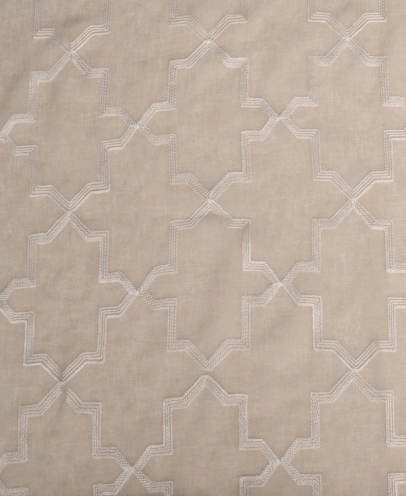 Superior Quatrefoil Modern Geometric Window Curtain Panel Set with Grommet Header, 52 X 108