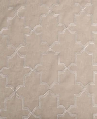 Superior Quatrefoil Modern Geometric Window Curtain Panel Set with Grommet Header, 52 X 108