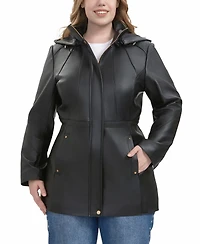 Bgsd Plus Elena Leather Parka Coat