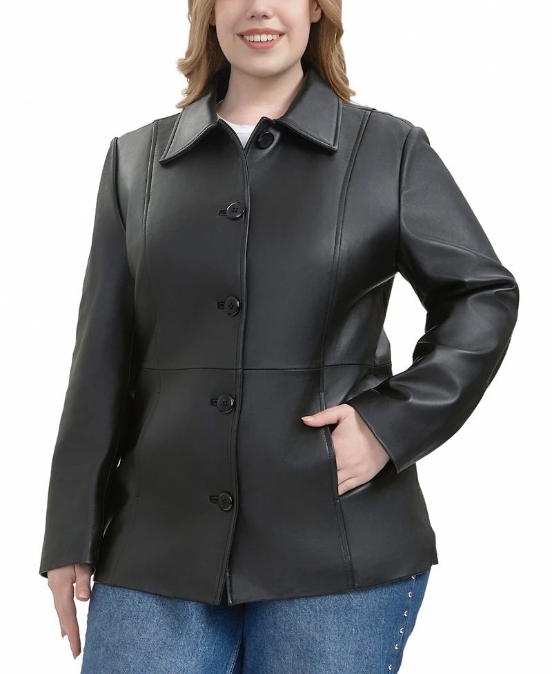 Bgsd Plus Dana Leather Car Coat