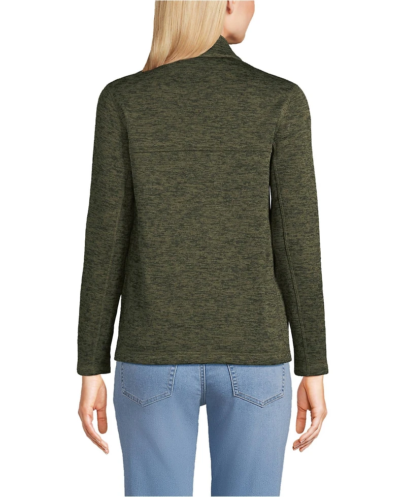 Lands' End Women's Sweater Fleece Jacket