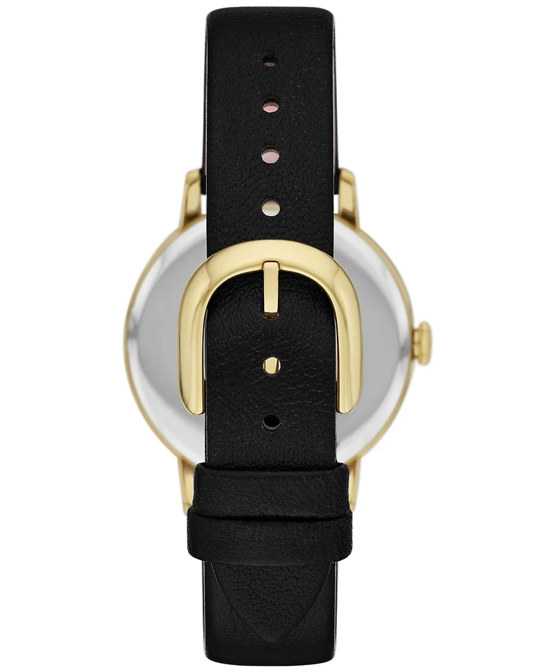Kate Spade New York Women's Metro Black Leather Watch 34mm