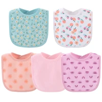 The Peanutshell Baby Girls Sweet Terry Bib 10 Pack Set, Feeding, Teething, Drooling