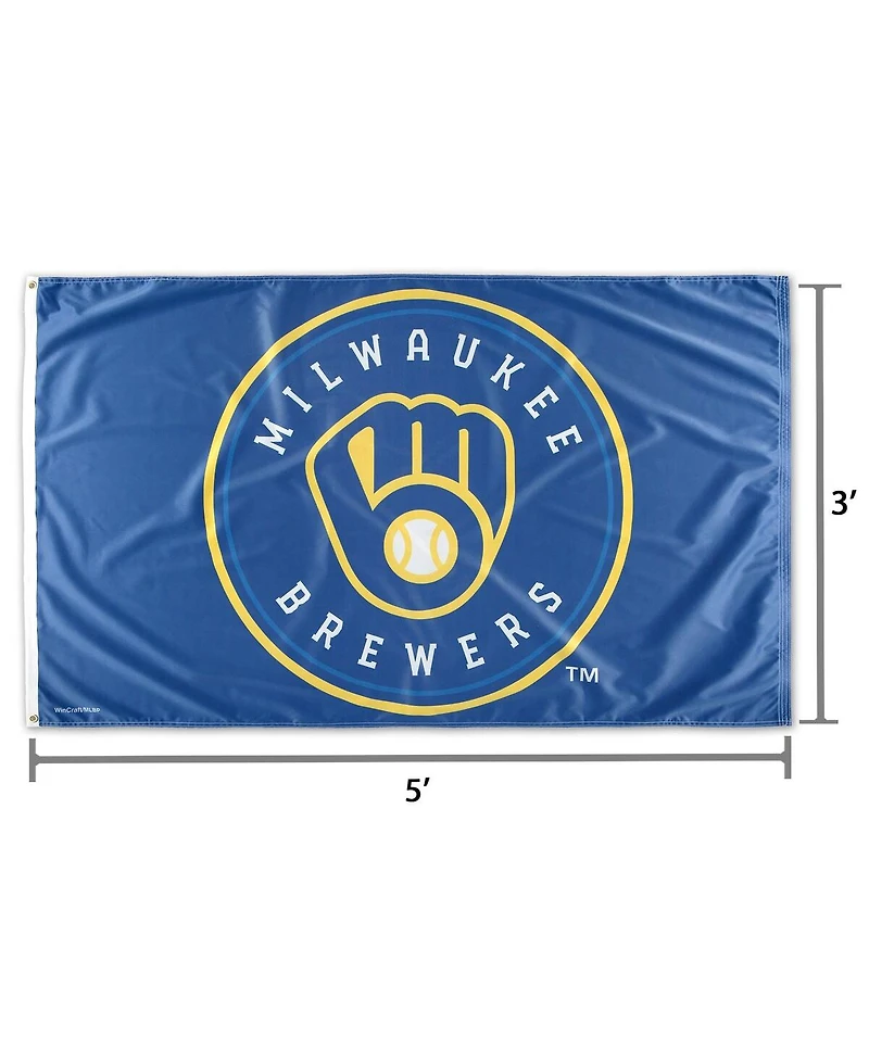 Wincraft Milwaukee Brewers Deluxe Stars Stripes 3' x 5' Flag
