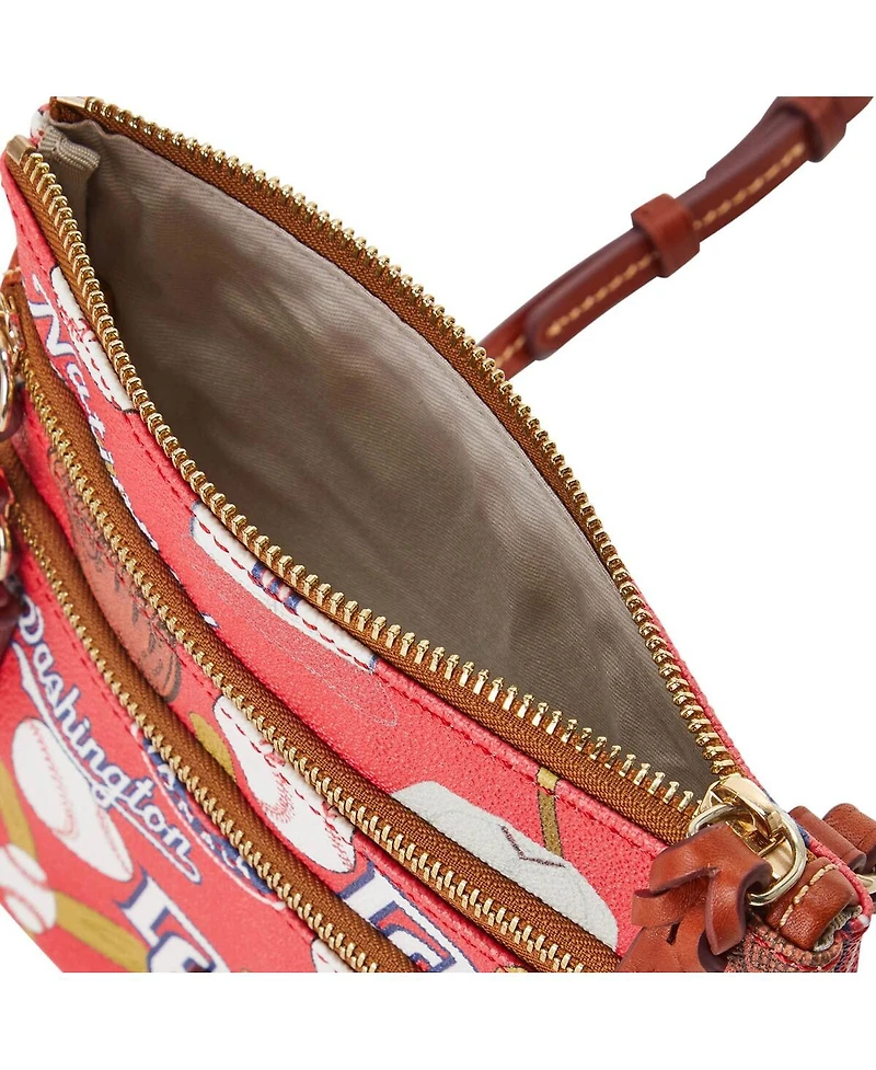 Dooney & Bourke Washington Nationals Game Day Triple Zip Crossbody Purse