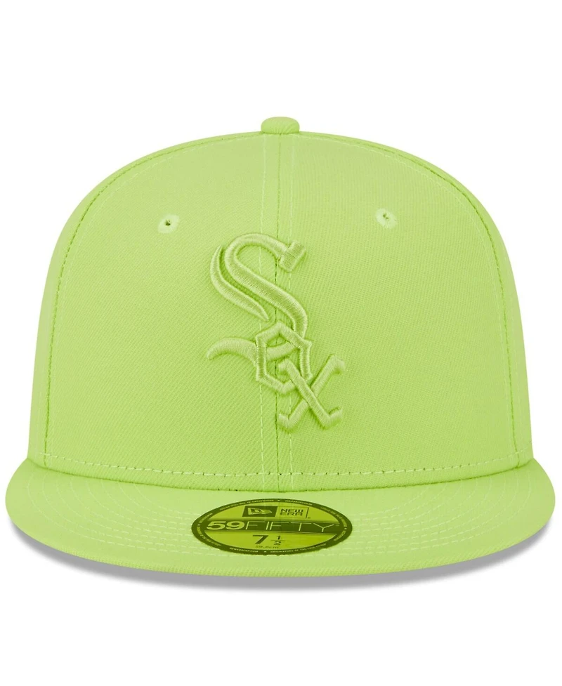 New Era Men's Neon Green Chicago White Sox 2023 Spring Color Basic 59FIFTY Fitted Hat
