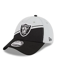 New Era Men's Gray/Black Las Vegas Raiders 2023 Sideline 9FORTY Adjustable Hat
