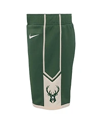 Nike Toddler Hunter Green Milwaukee Bucks Icon Replica Shorts