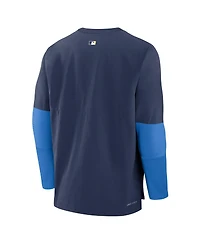 Nike Men's Navy Minnesota Twins 2024 City Connect Authentic Collection Player Tri-Blend Performance Pullover Top
