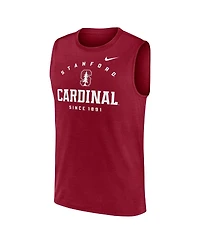 Nike Men's Cardinal Stanford Primetime Legend Lock Up Performance Muscle Tank Top