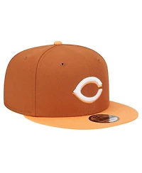 New Era Men's Brown Cincinnati Reds Spring Color Two-Tone 9FIFTY Snapback Hat