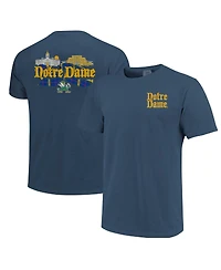 Image One Men's and Women's Navy Notre Dame Fighting Irish Hyper Local Celtic Tartan Campus T-Shirt