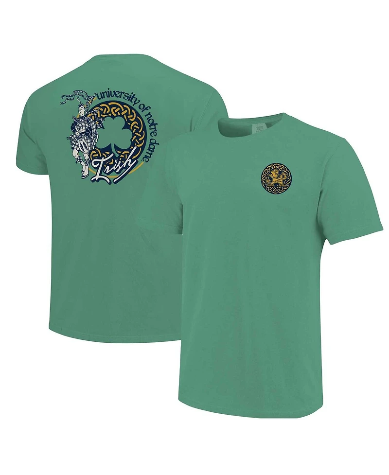 Image One Men's and Women's Green Notre Dame Fighting Irish Hyper Local Celtic Knot Bagpipes T-Shirt