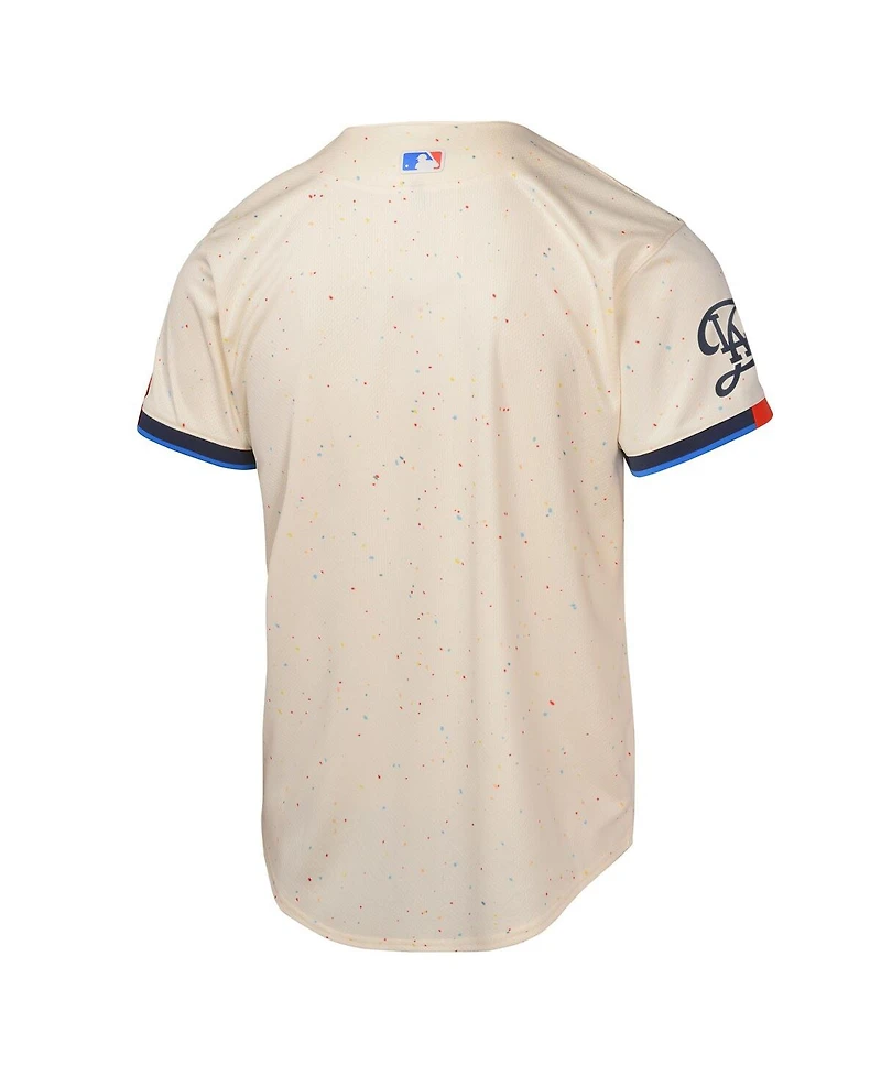 Nike Big Boys and Girls Cream Los Angeles Dodgers 2024 City Connect Limited Jersey