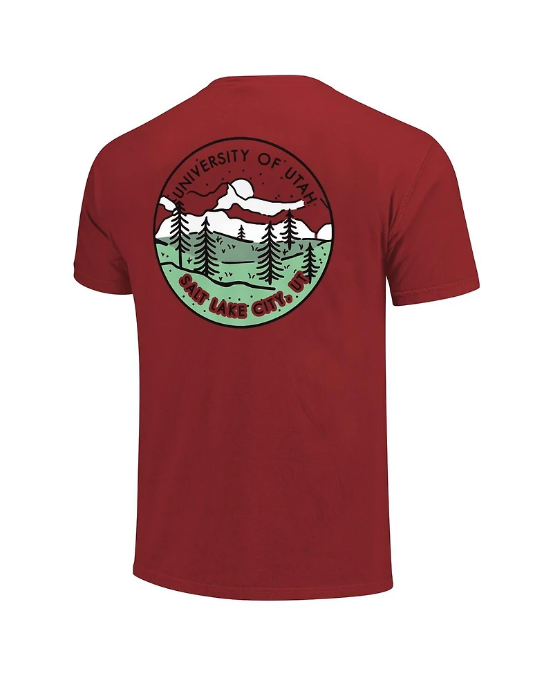 Image One Men's and Women's Red Utah Utes Scenic Comfort Colors T-Shirt