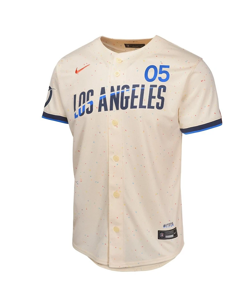 Nike Big Boys and Girls Freddie Freeman Cream Los Angeles Dodgers 2024 City Connect Limited Player Jersey