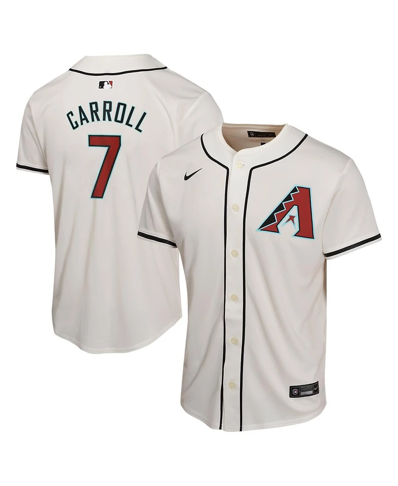 Nike Big Boys and Girls Corbin Carroll White Arizona Diamondbacks Home Game Player Jersey