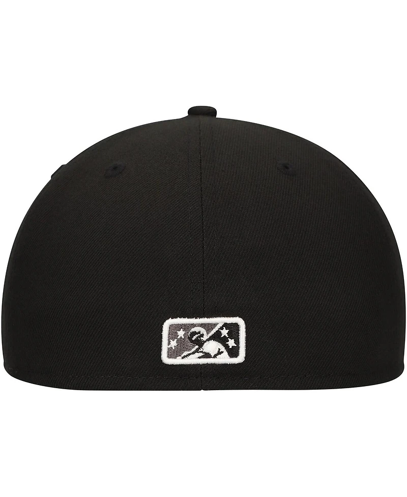 New Era Men's Black Sacramento River Cats Authentic Collection 59FIFTY Fitted Hat