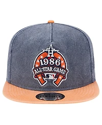 New Era Men's Navy/Orange Houston Astros 1986 Mlb All-Star Game Pigment Dye Golfer Snapback Hat