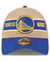 New Era Men's Tan/Royal Golden State Warriors 2024 Nba Draft 9TWENTY Adjustable Hat