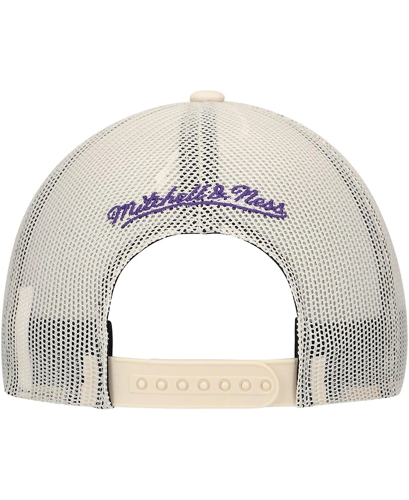Mitchell & Ness Men's Cream Los Angeles Lakers Trucker Adjustable Hat