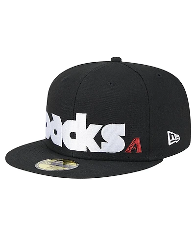 New Era Men's Black Arizona Diamondbacks Checkered Undervisor 59FIFTY Fitted Hat