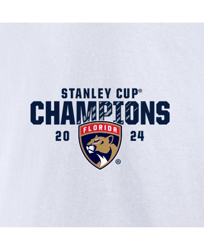 Fanatics Men's White Florida Panthers 2024 Stanley Cup Champions Jersey Roster T-Shirt