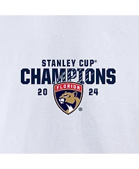 Fanatics Men's White Florida Panthers 2024 Stanley Cup Champions Jersey Roster T-Shirt