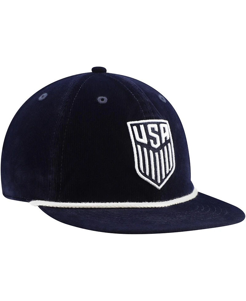 Fan Ink Men's and Women's Navy Usmnt Snow Beach Corduroy Adjustable Hat