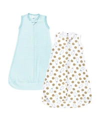 Hudson Baby Boys Cotton Long-Sleeve Wearable Sleeping Bag, Sack, Blanket, Sleeveless