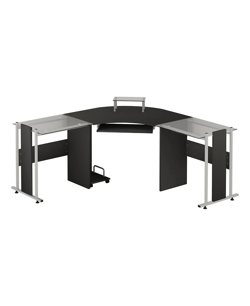 Homcom 69" L-Shaped Computer Desk Modern Pc Sd Corner Workstation Office