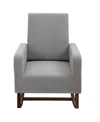 Homcom Breathable Linen Fabric Side Chair/Living Room Chair with Thick Padded Seats