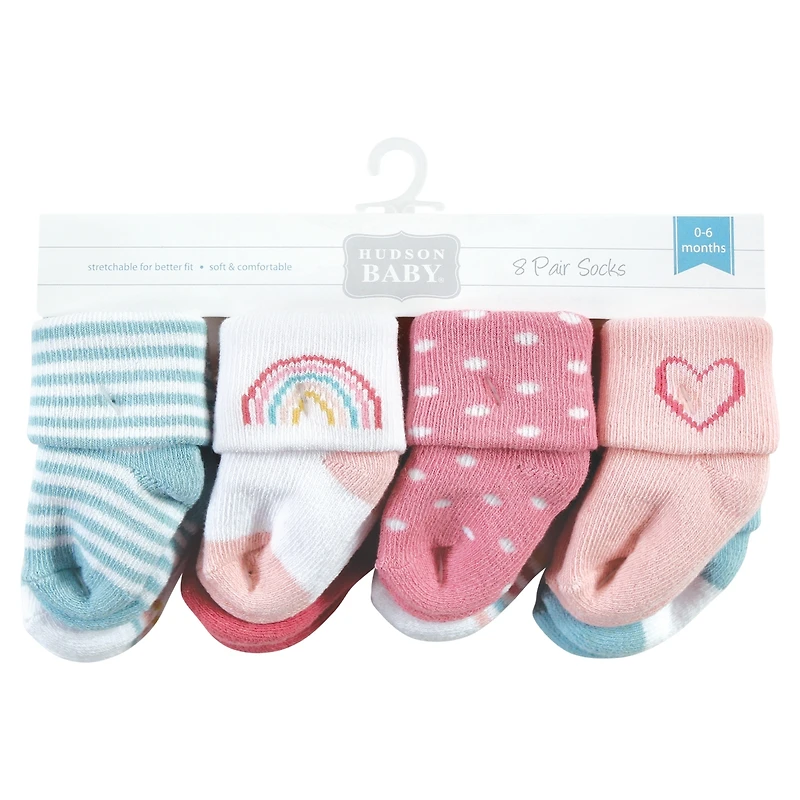 Hudson Baby Girls 8Pk Terry Socks